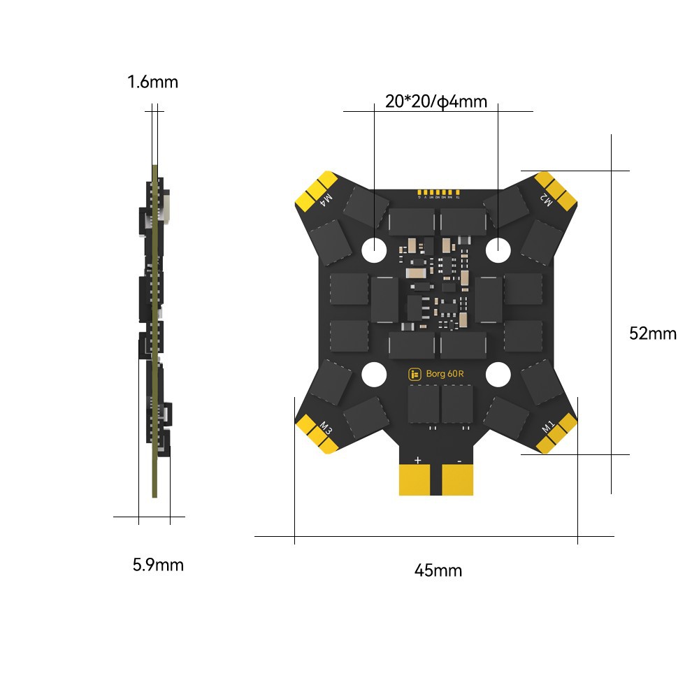 iFlight Borg Mini H7 (ICM42688 - Drone Racing Flight Controller recension och pris